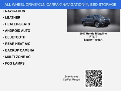 2017 Honda Ridgeline RTL-T