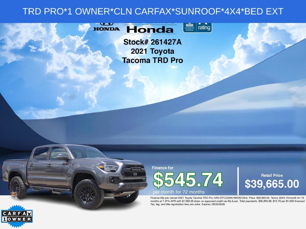 2021 Toyota Tacoma TRD Pro V6