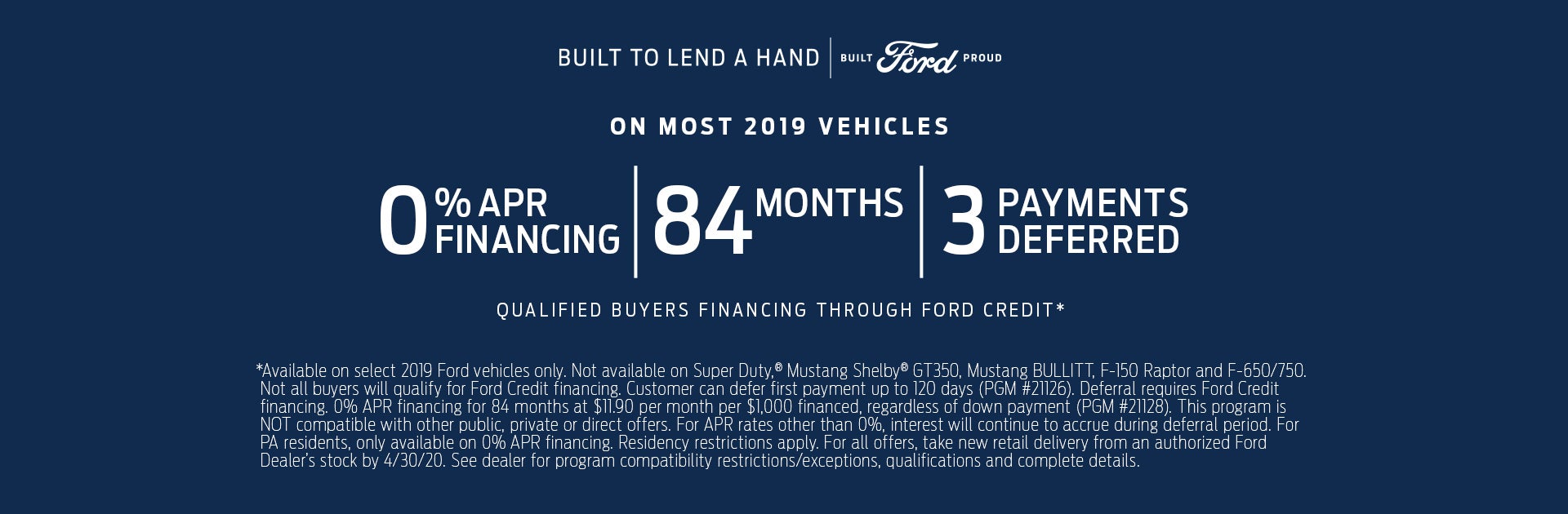 0% APR Financing for 84 Months